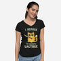 I Refuse To Tolerate Lactose-Womens-V-Neck-Tee-kg07