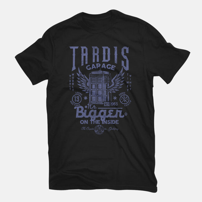 Tardis Garage-Mens-Heavyweight-Tee-Arinesart