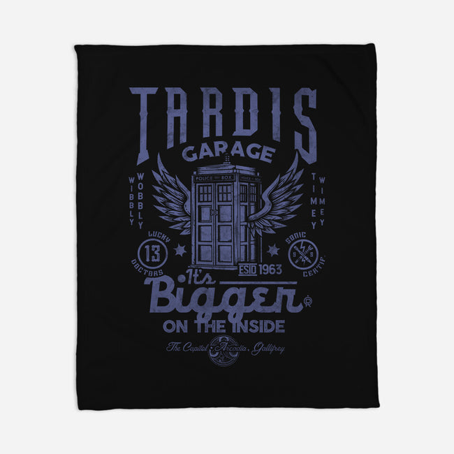 Tardis Garage-None-Fleece-Blanket-Arinesart