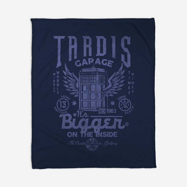 Tardis Garage-None-Fleece-Blanket-Arinesart