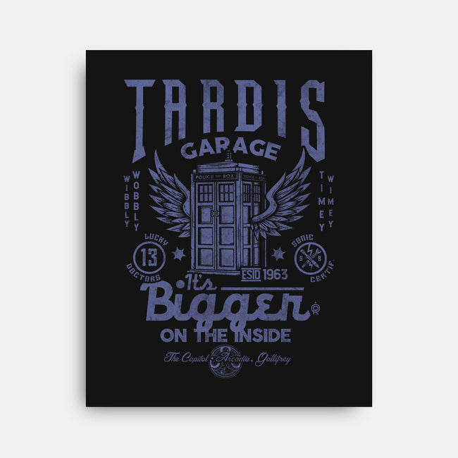 Tardis Garage-None-Stretched-Canvas-Arinesart