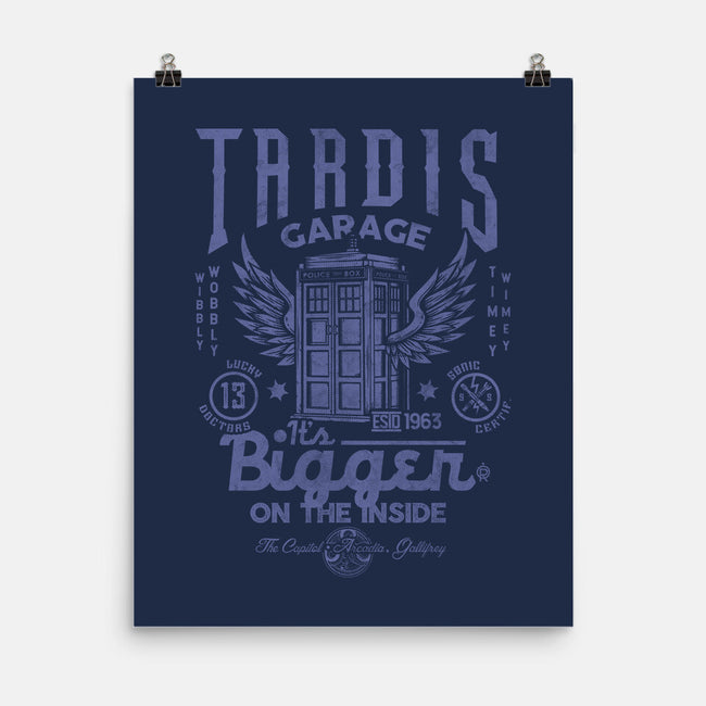 Tardis Garage-None-Matte-Poster-Arinesart