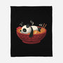 Sleepy Ramen Panda-None-Fleece-Blanket-erion_designs