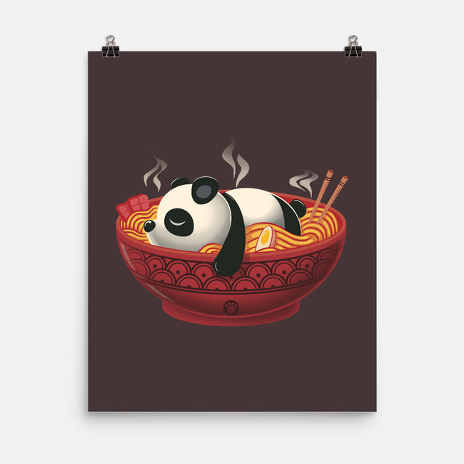 Sleepy Ramen Panda-None-Matte-Poster-erion_designs