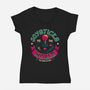 Joysticks To The World-Womens-V-Neck-Tee-teesgeex