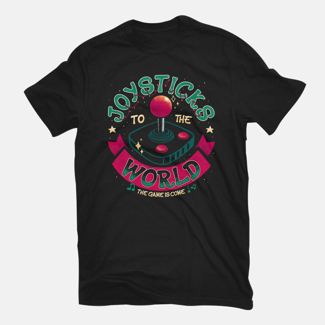 Joysticks To The World-Womens-Fitted-Tee-teesgeex