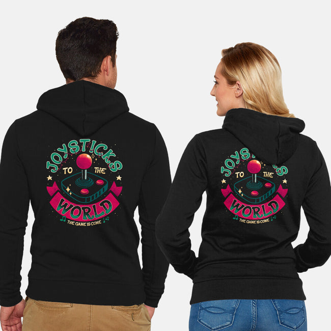 Joysticks To The World-Unisex-Zip-Up-Sweatshirt-teesgeex