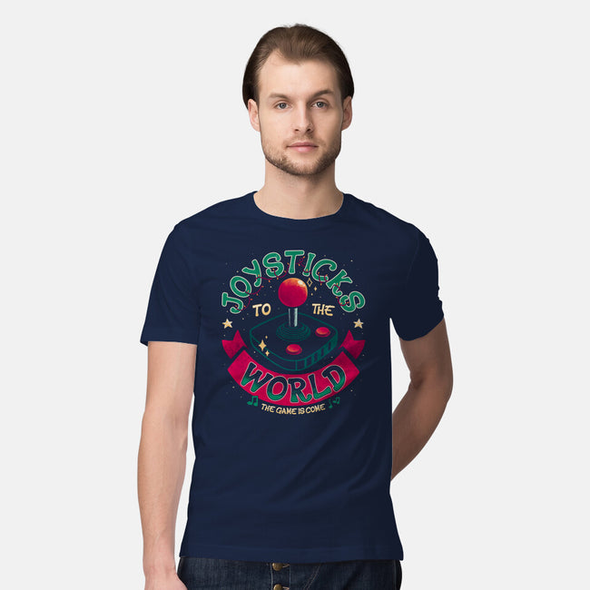 Joysticks To The World-Mens-Premium-Tee-teesgeex