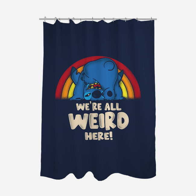 We're All Weird Here-None-Polyester-Shower Curtain-turborat14