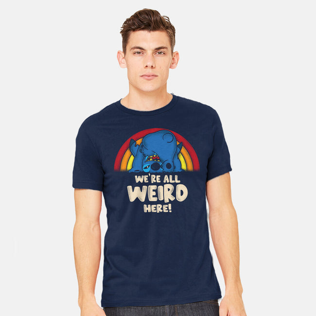 We're All Weird Here-Mens-Heavyweight-Tee-turborat14