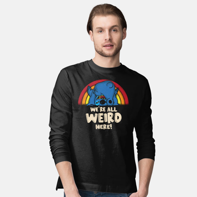 We're All Weird Here-Mens-Long Sleeved-Tee-turborat14