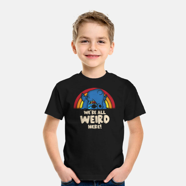 We're All Weird Here-Youth-Basic-Tee-turborat14