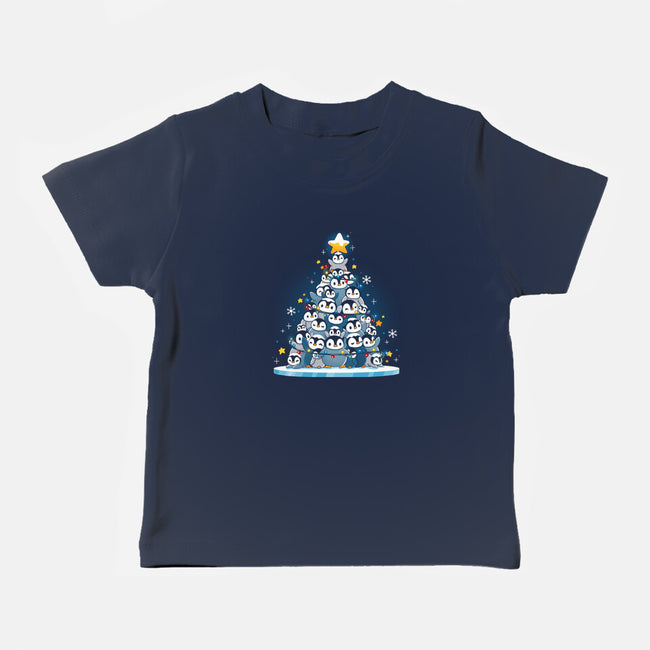 Penguin Christmas Tree-Baby-Basic-Tee-Vallina84