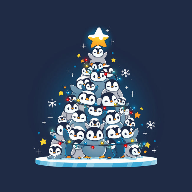 Penguin Christmas Tree-Womens-Fitted-Tee-Vallina84