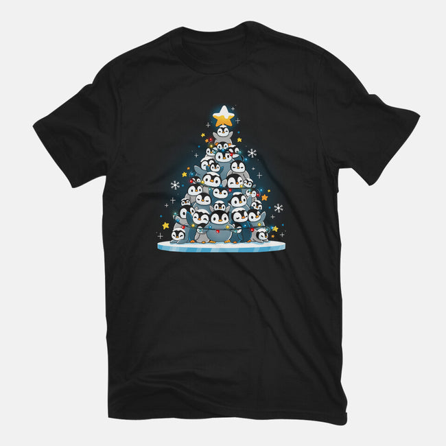 Penguin Christmas Tree-Womens-Fitted-Tee-Vallina84