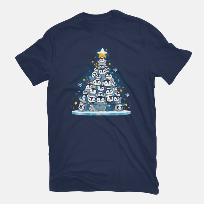 Penguin Christmas Tree-Mens-Heavyweight-Tee-Vallina84