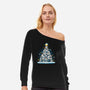 Penguin Christmas Tree-Womens-Off Shoulder-Sweatshirt-Vallina84