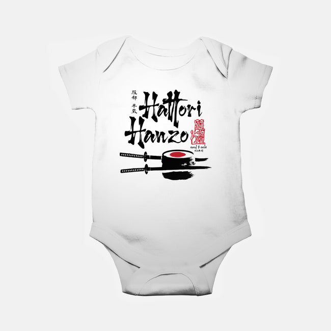 Hattori Hanzo Sword And Sushi-Baby-Basic-Onesie-DrMonekers