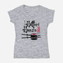 Hattori Hanzo Sword And Sushi-Womens-V-Neck-Tee-DrMonekers