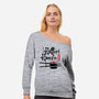 Hattori Hanzo Sword And Sushi-Womens-Off Shoulder-Sweatshirt-DrMonekers