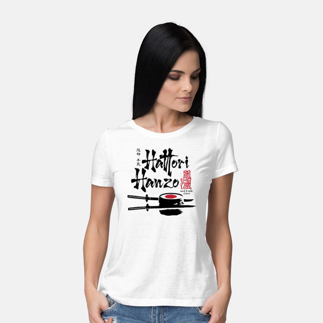 Hattori Hanzo Sword And Sushi-Womens-Basic-Tee-DrMonekers