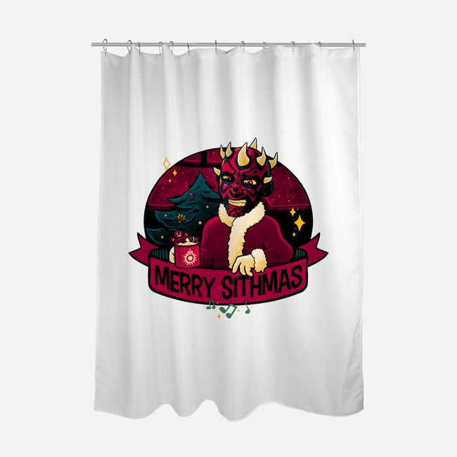 Merry Sithmas To All-None-Polyester-Shower Curtain-teesgeex