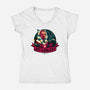 Joy To The Galaxy-Womens-V-Neck-Tee-teesgeex