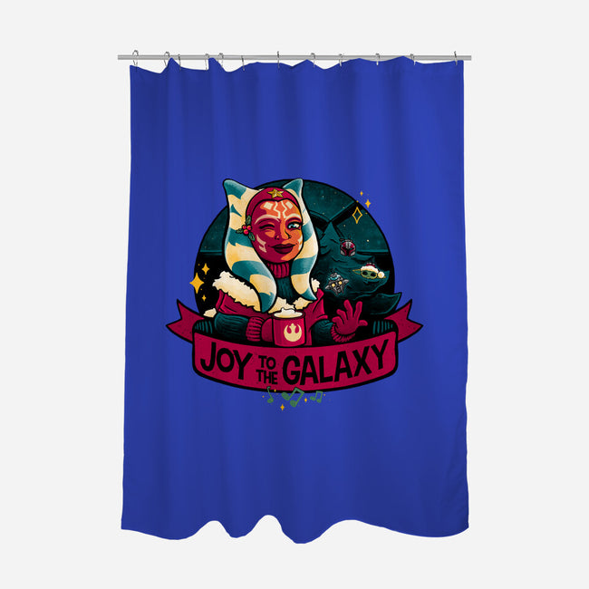 Joy To The Galaxy-None-Polyester-Shower Curtain-teesgeex