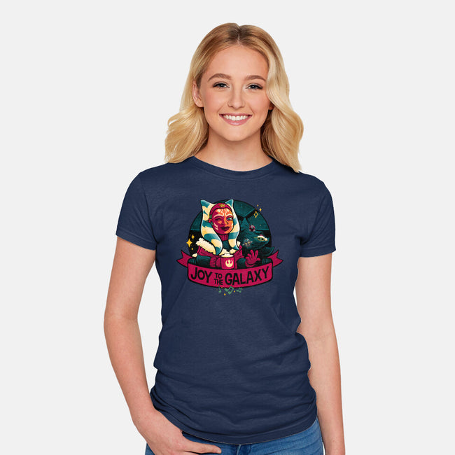 Joy To The Galaxy-Womens-Fitted-Tee-teesgeex