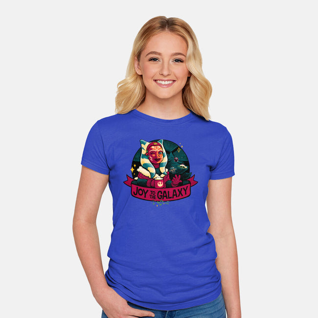 Joy To The Galaxy-Womens-Fitted-Tee-teesgeex