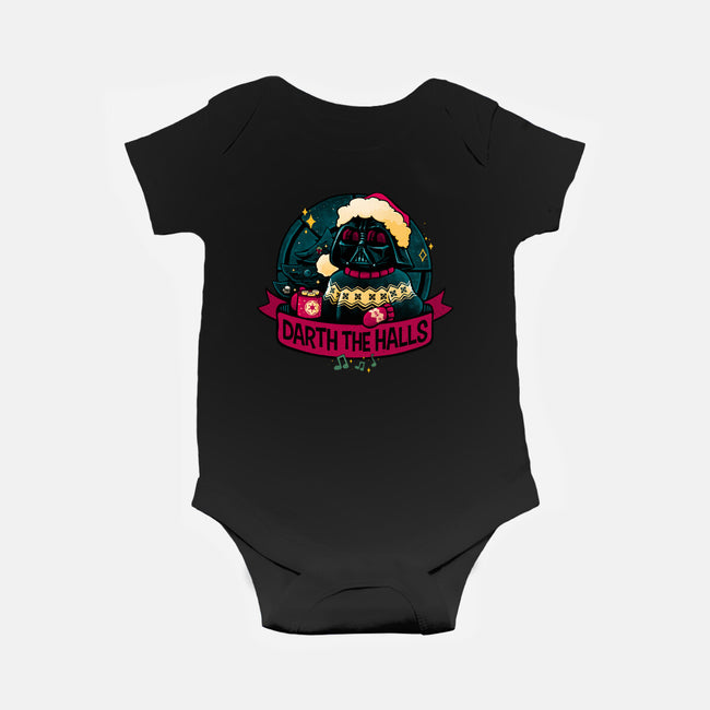 Darth The Halls-Baby-Basic-Onesie-teesgeex