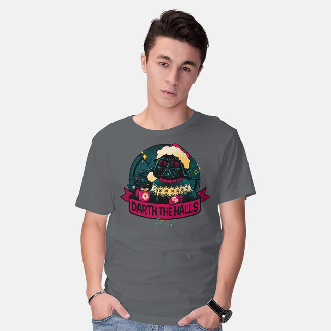 Darth The Halls-Mens-Basic-Tee-teesgeex