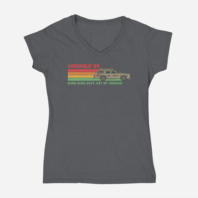 Retro Vacation-Womens-V-Neck-Tee-anarist