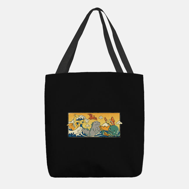 The Great Wave Kawaiiju-None-Basic Tote-Bag-anarist