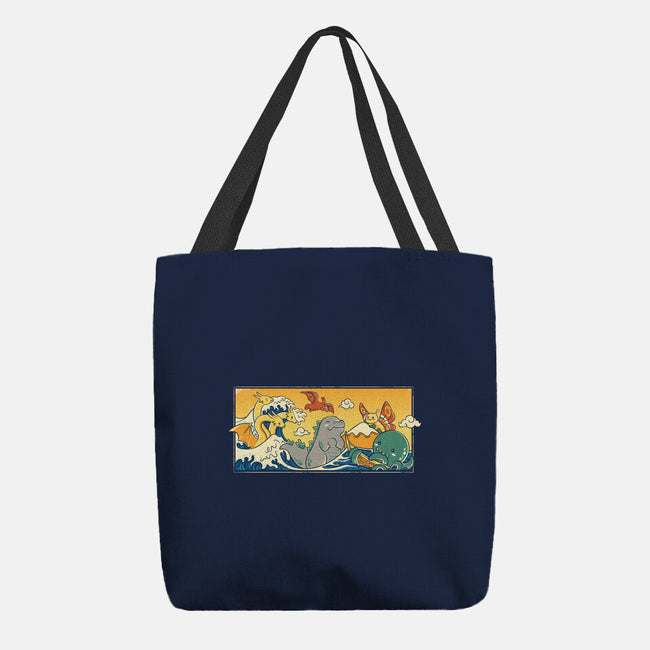 The Great Wave Kawaiiju-None-Basic Tote-Bag-anarist