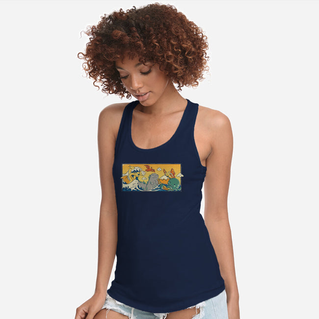 The Great Wave Kawaiiju-Womens-Racerback-Tank-anarist