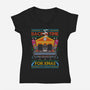 Back In Time For Christmas-Womens-V-Neck-Tee-Arinesart