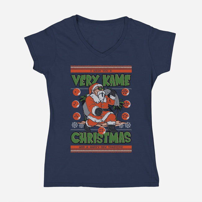 A Very Kame Christmas-Womens-V-Neck-Tee-Arinesart