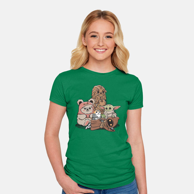 The Cutest Club In The Galaxy-Womens-Fitted-Tee-anarist