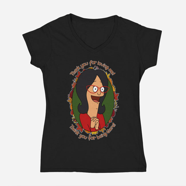 Thank You For Loving Me-Womens-V-Neck-Tee-Alexhefe