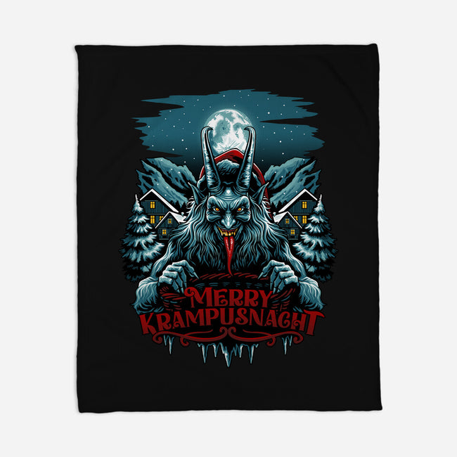 Merry Krampusnacht-None-Fleece-Blanket-daobiwan