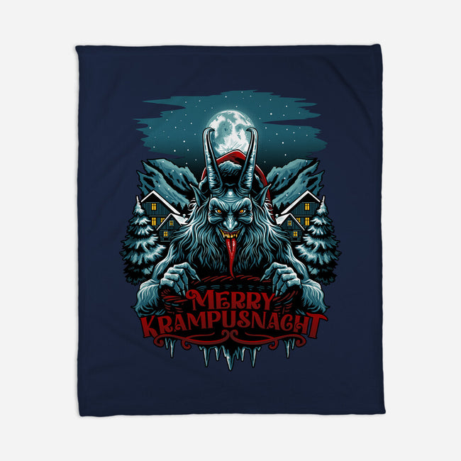 Merry Krampusnacht-None-Fleece-Blanket-daobiwan