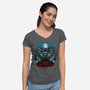 Merry Krampusnacht-Womens-V-Neck-Tee-daobiwan