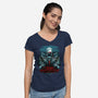 Merry Krampusnacht-Womens-V-Neck-Tee-daobiwan