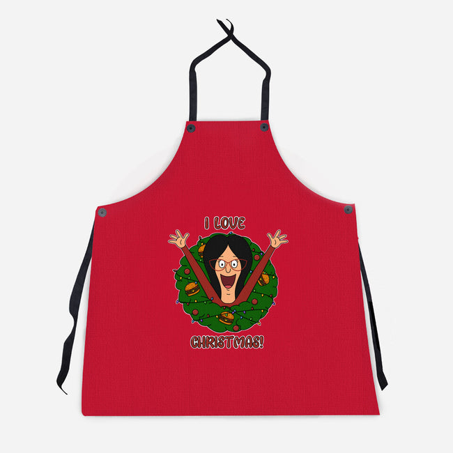 I Love Christmas-Unisex-Kitchen-Apron-Alexhefe