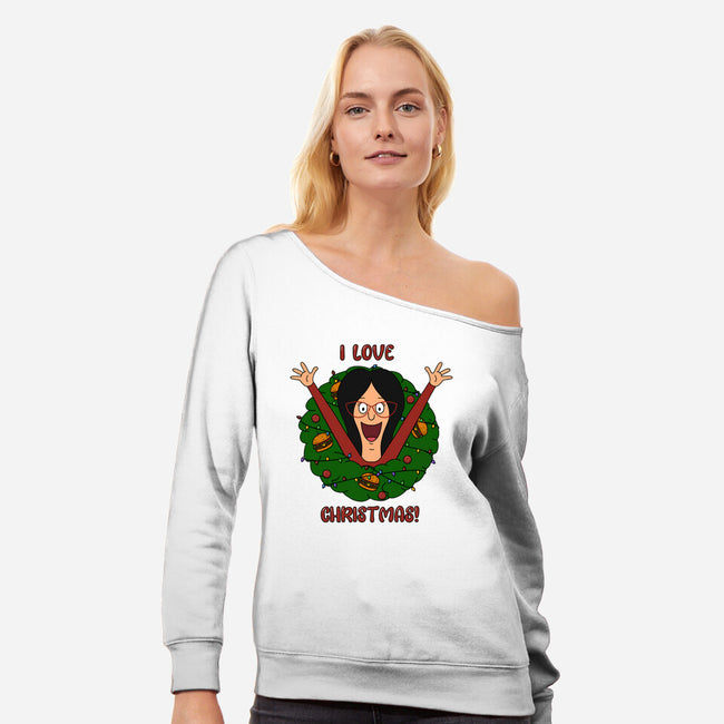 I Love Christmas-Womens-Off Shoulder-Sweatshirt-Alexhefe