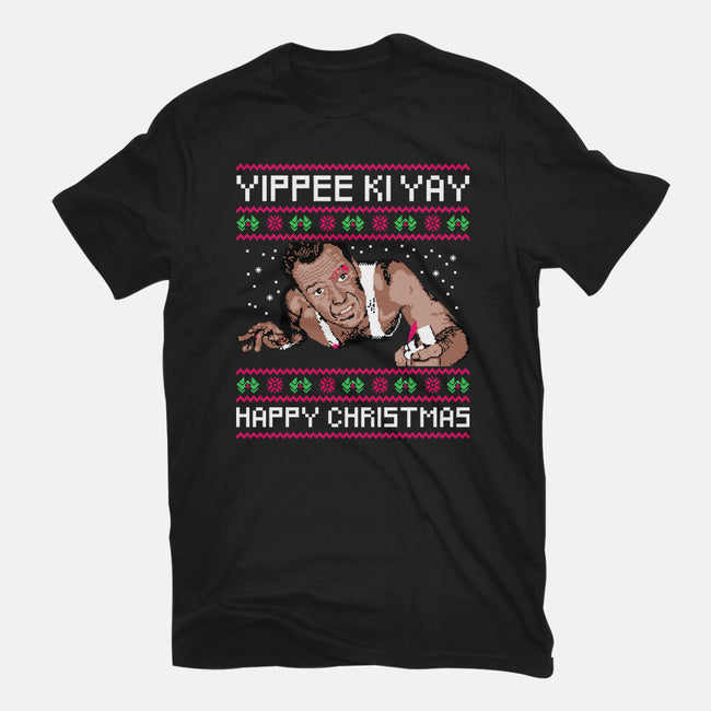 Yippee Ki Yay TV Dinner-Mens-Heavyweight-Tee-rocketman_art