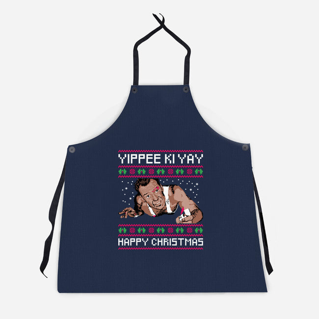 Yippee Ki Yay TV Dinner-Unisex-Kitchen-Apron-rocketman_art