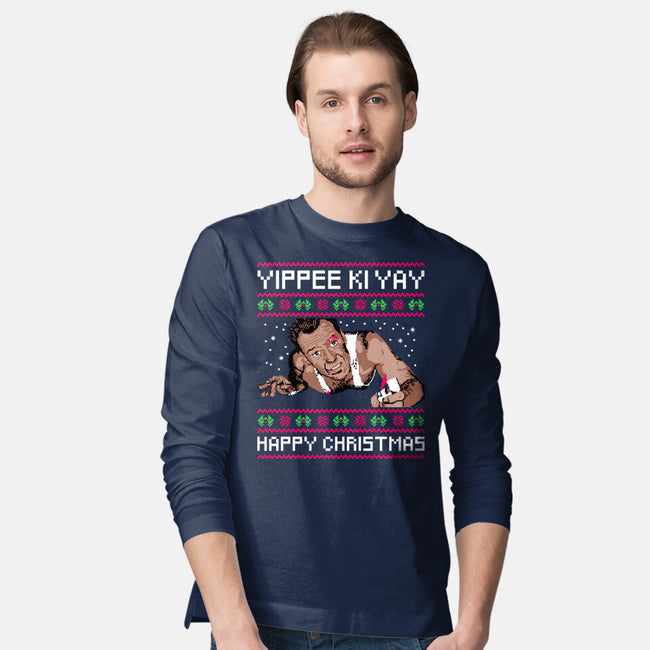 Yippee Ki Yay TV Dinner-Mens-Long Sleeved-Tee-rocketman_art