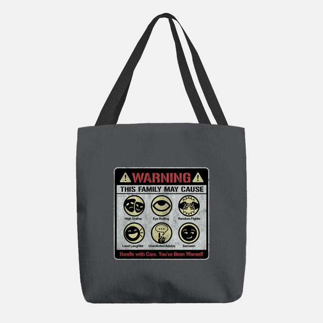 Family Warning-None-Basic Tote-Bag-NMdesign